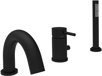 Смеситель Paffoni Light LIG047NO на борт ванны черный