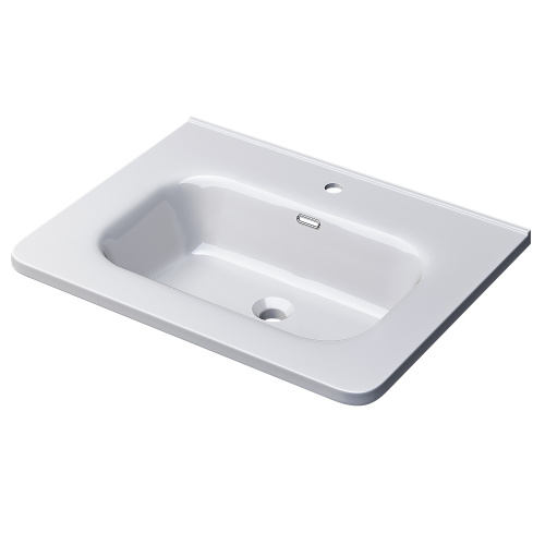 Раковина керамическая Uperwood Monica RMonica60wg 61х46 полувстраиваемая цвет белый - фото 5