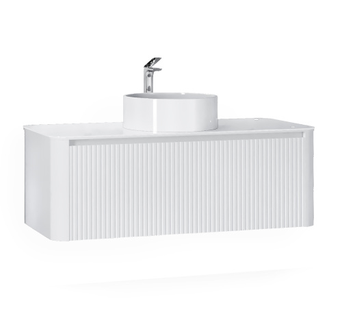 Тумба под раковину Jorno LUMINO Lum.01.120/P/W/JR 120х52х42 подвесная цвет белый