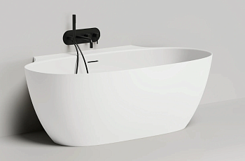 Ванна из искусственного камня Salini ALDA WALL 101925M 170х90 пристенная асимметричная