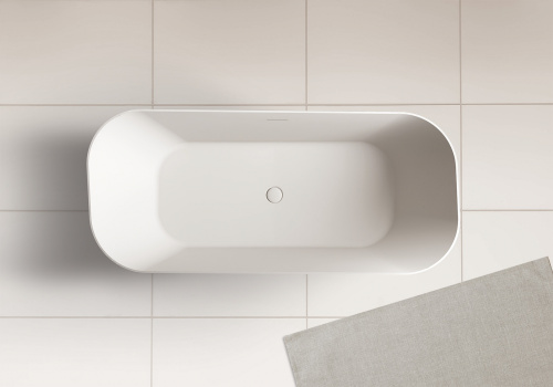 Ванна из искусственного камня Abber Stein AS9609 170х75 отдельностоящая прямоугольная с ножками - фото 3