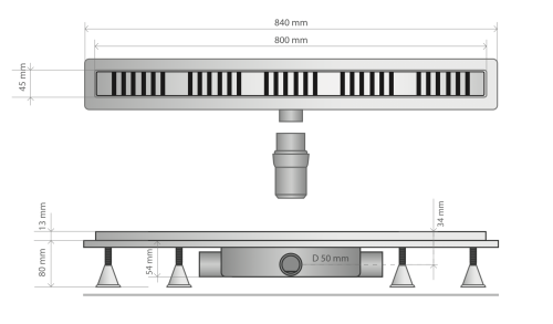 Душевой лоток OMP Tea Basicflow 4943.276.8 - фото 2