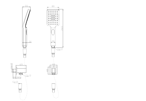 Душевой гарнитур BelBagno ROMANO ROM-DFS-CRM настенный хром - фото 2