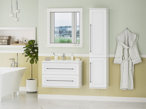 Шкаф-пенал Misty Марта П-Мрт05035-011П 36х35х165 напольный/подвесной цвет белый - фото 5