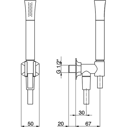 Душевой гарнитур Cisal Cherie CE00303024 настенный  золото - фото 2