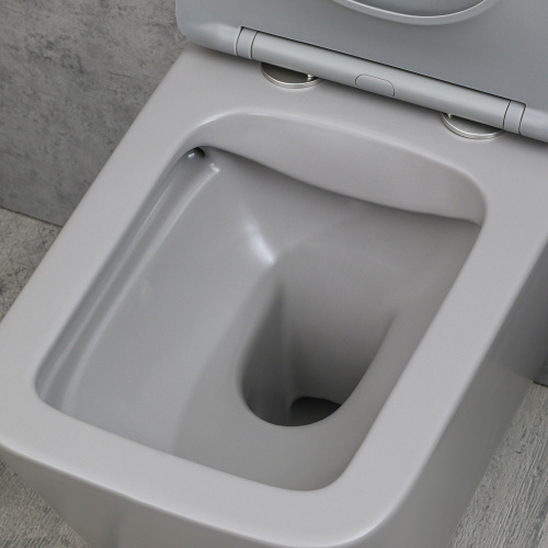 Унитаз подвесной Melana 310304MG серый с сиденьем микролифт безободковый - фото 4