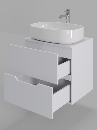 Тумба с раковиной Orange Line Li-60TuwMDF+B08-600W 61х46х71 - фото 4