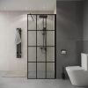 Душевая перегородка Niagara Eco NG-552-90BLACK 90х190 стекло прозрачное профиль черный