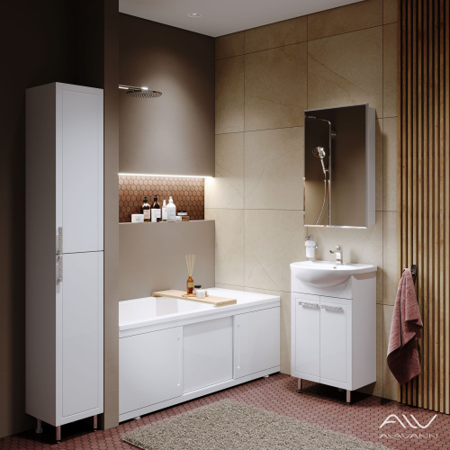 Экран под ванну Alavann Alt 180 см ALV0716001 фронтальный МДФ раздвижной белый - фото 4