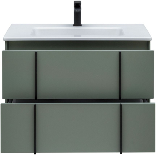 Тумба под раковину Allen Brau Reality 1.32005.CGM 80х46х50 подвесная цвет зеленый/серый - фото 5