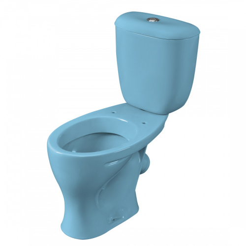 Унитаз-компакт напольный с бачком Santeri Воротынский 1P4017S0600BF голубой с сиденьем каскадный смыв - фото 3