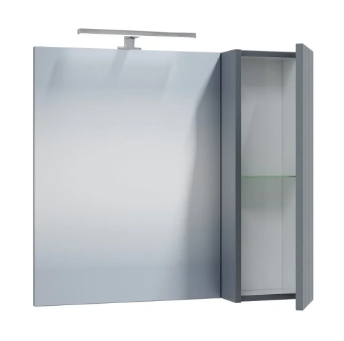 Зеркало-шкаф СанТа Альтаир 700503 70х16х65 подвесной цвет графит - фото 4