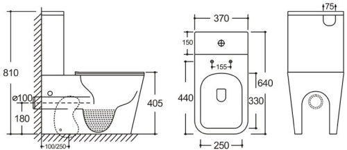 Чаша унитаза напольная Logan 00331874 цвет белый с сиденьем микролифт без бачка безободковая каскадный смыв - фото 2