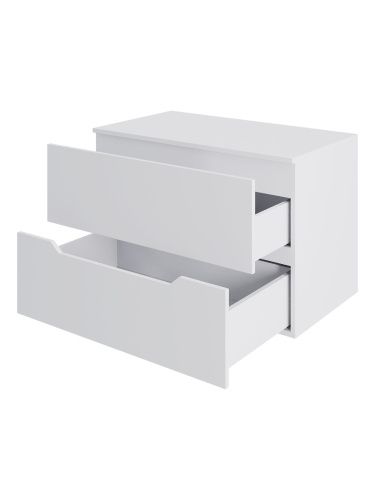 Тумба с раковиной Orange Line Li-70TuwMDF+B09-360W 70х46х69 подвесная цвет белый матовый - фото 2