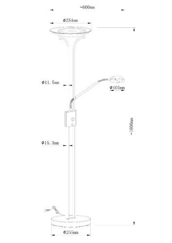 Торшер Arte Lamp Duetto (Дуетто) A4329PN-2PB - фото 3