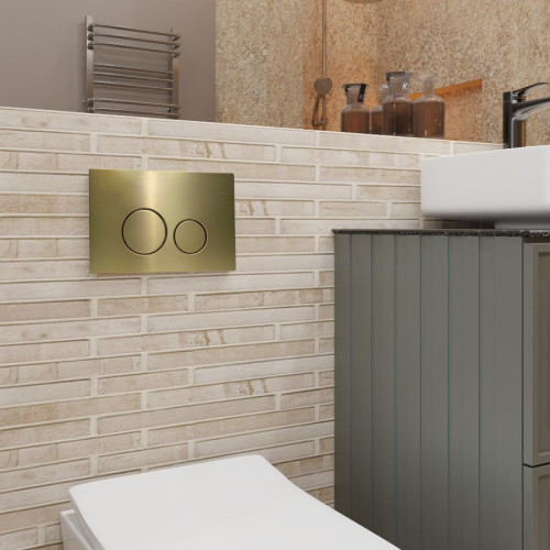 Клавиша смыва механическая CHARUS Robusto FP.330.BG.05 цвет брашированное золото - фото 3