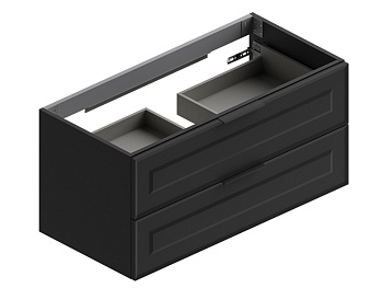 Тумба под раковину Berloni Bagno SUVBS2C105C/190/SHALAO 190 106х52х52 подвесная цвет черный