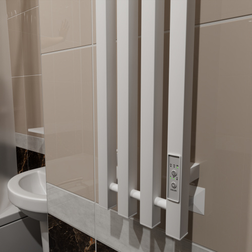 Полотенцесушитель Altasan АргоЛюксПроф АргоЛюксПроф12021БМ подвесной 21х120 электрический белый матовый - фото 4