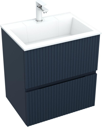 Тумба под раковину Aquanet Джейн 00313300 59х44х64 напольная/подвесная цвет синий - фото 2