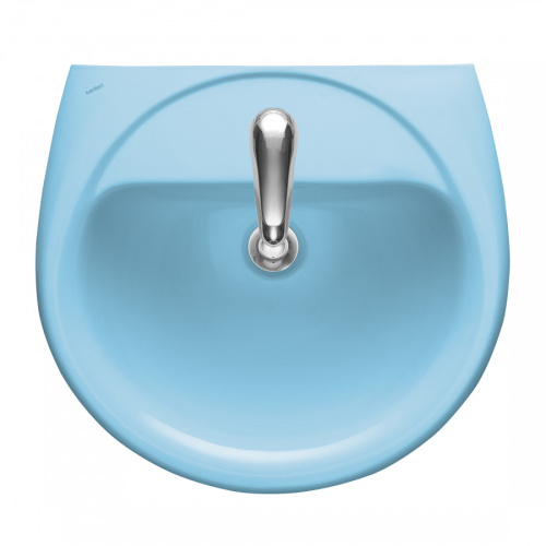 Раковина из сантехнического фарфора Santeri Соната голубой 131112S0611B0 49х54 подвесная цвет голубой - фото 2