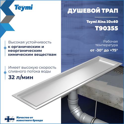 Душевой лоток Teymi Aina T90355 в пол - фото 3