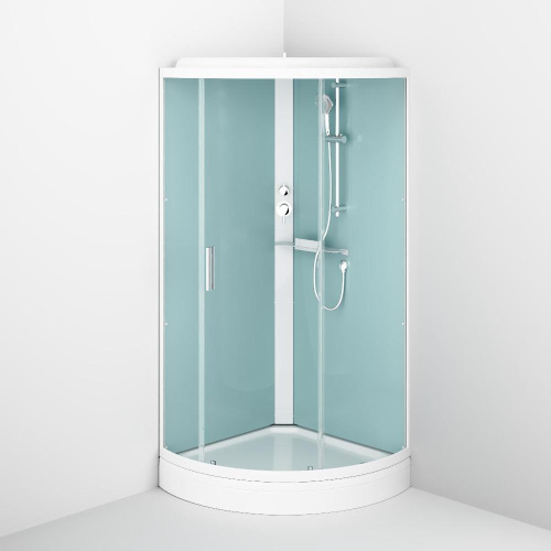 Душевая кабина Am.Pm X-Joy W88C-401-090WT 100х100 четверть круга с крышей ориентация универсальная - фото 4