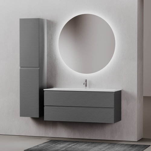 Тумба под раковину Sancos FOLK FL120GS 120х45х50 подвесная цвет серый - фото 5