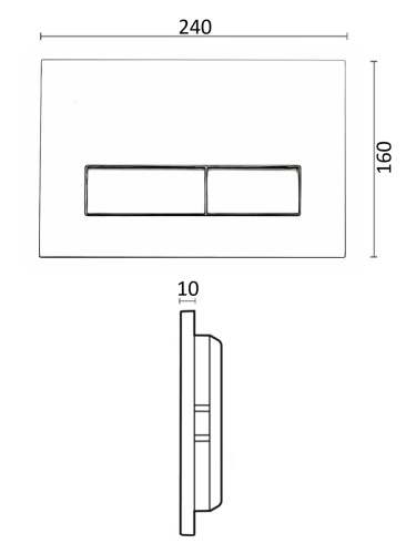 Клавиша смыва механическая Agger APB0244 цвет черный матовый - фото 3