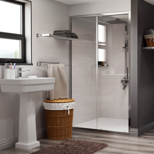 Душевая дверь Wasserkraft Main 41S 41S05 120х200 стекло прозрачное профиль хром глянцевый - фото 2