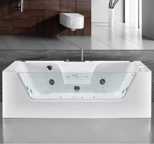 Ванна акриловая гидромассажная Cerutti SPA C-477-18A 180х85 пристенная прямоугольная с ножками