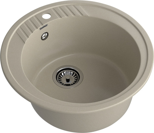 Кухонная мойка Granfest Rondo R-520 топаз 52х52 цвет серый поверхность матовая - фото 2