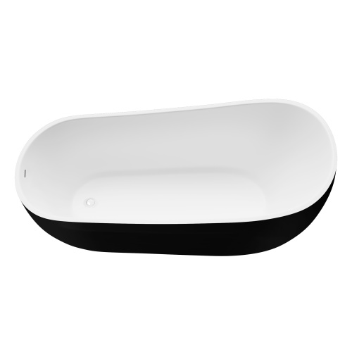 Ванна акриловая Grossman Galaxy GR-1403MB 170х75 отдельностоящая овальная с ножками - фото 4