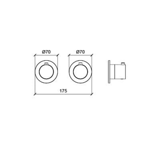 Смеситель для душа Almar Modular E180132.GM встраиваемый в стену оружейная сталь (внешняя часть) с термостатом - фото 2