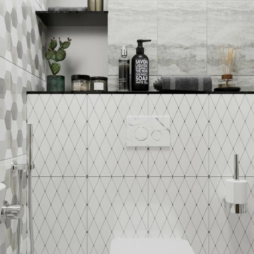 Клавиша смыва механическая Lavinia Boho RelFix 38050904 цвет белый мрамор - фото 3