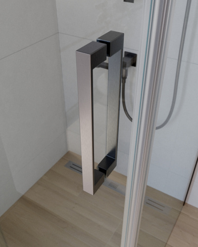 Душевой уголок Cezares SLIDER SLIDER-AH-1-80-100/110-C-GM 100х80 стекло прозрачное профиль оружейная сталь без поддона - фото 5