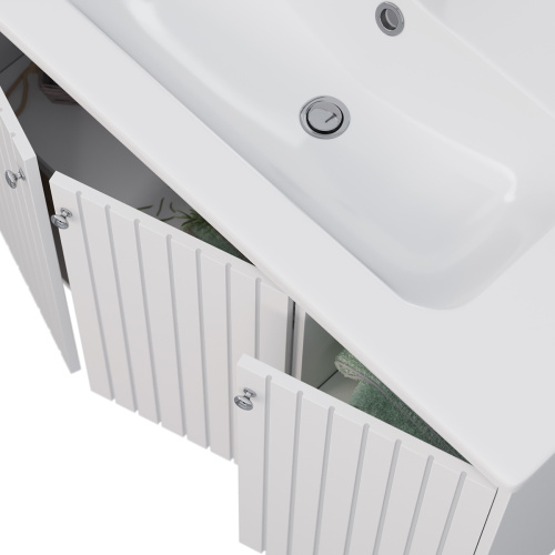 Тумба под раковину LeMark Romance LM07R100T 96х45х71 напольная/подвесная цвет белый - фото 4