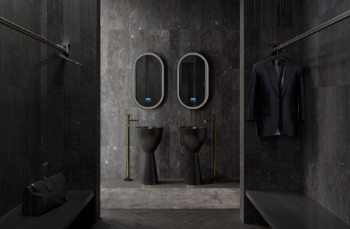 Раковина карбоновая Abber KARBON AK2003 45х45 напольная цвет черный без отверстий под смеситель - фото 5