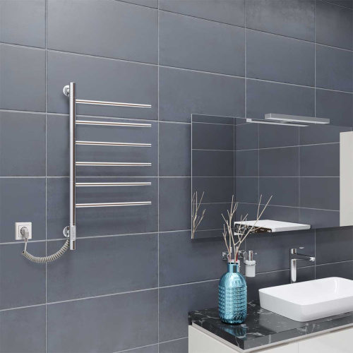 Полотенцесушитель Vincea VTD-1S2CE 43х80 электрический хром