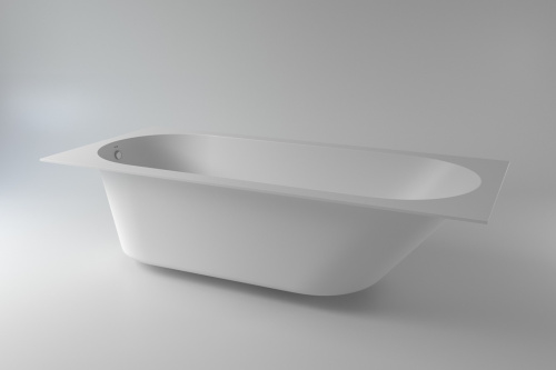 Ванна из искусственного камня Holbi ORION 1.01.007.11.1 168х74 встраиваемая прямоугольная с ножками