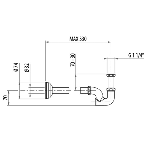 Сифон для раковины Gattoni Accessori 0154/00C0 - фото 2