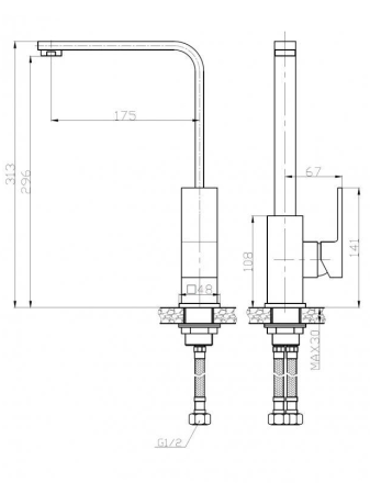 Смеситель для кухни WeltWasser 10000001981 на мойку хром