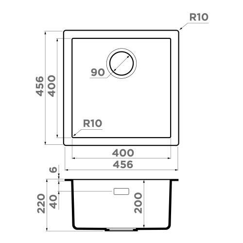 Кухонная мойка Omoikiri Yamakawa 45-U/I 4993254 46х46 цвет голубой - фото 2