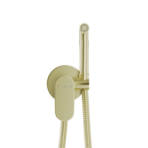 Гигиенический душ со смесителем Tokito FURO TOK-FUR-1016BG брашированное золото - фото 3