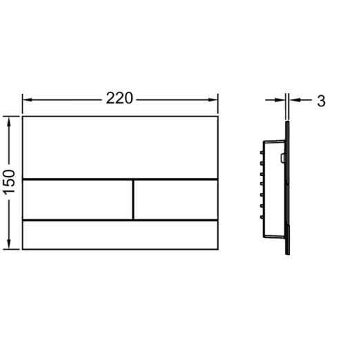Панель смыва механическая Tece TECEsquare 9240834 цвет белый матовый - фото 2