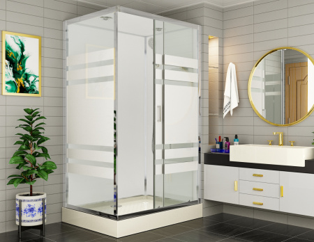 Душевая кабина Esbano ECONOM ESKE129CKR 120х90 прямоугольная с крышей ориентация универсальная