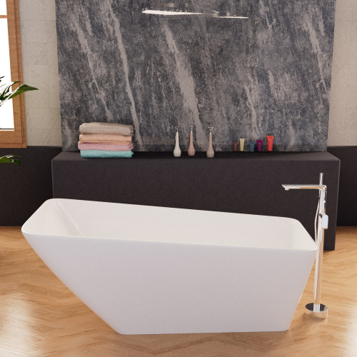 Ванна акриловая Frank 12517 170х80 отдельностоящая прямоугольная с ножками - фото 4