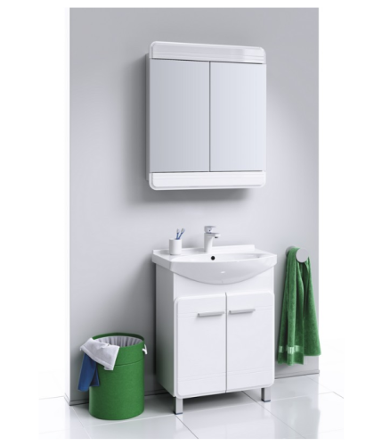 Зеркало-шкаф Aqwella Y Kor.04.06 60х15х85 подвесной цвет белый - фото 3