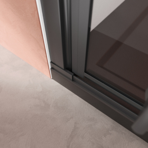 Душевая дверь Cezares LINER LINER-B-12-90-C-NERO-L 90х195 стекло прозрачное профиль черный - фото 5