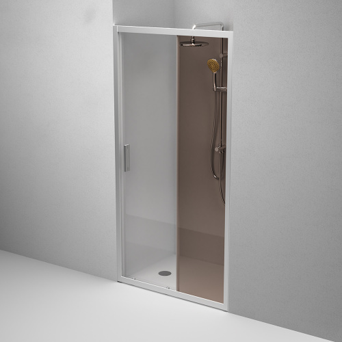 Душевая дверь Am.Pm Gem W90G-100-1-195MBr 100х195 стекло прозрачное профиль хром матовый - фото 5