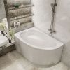 Ванна акриловая гидромассажная Timo IVA IVA1610L-KTIVA16-SPV1505-T-CM-T-BM-T-CT 160х100 пристенная асимметричная с каркасом